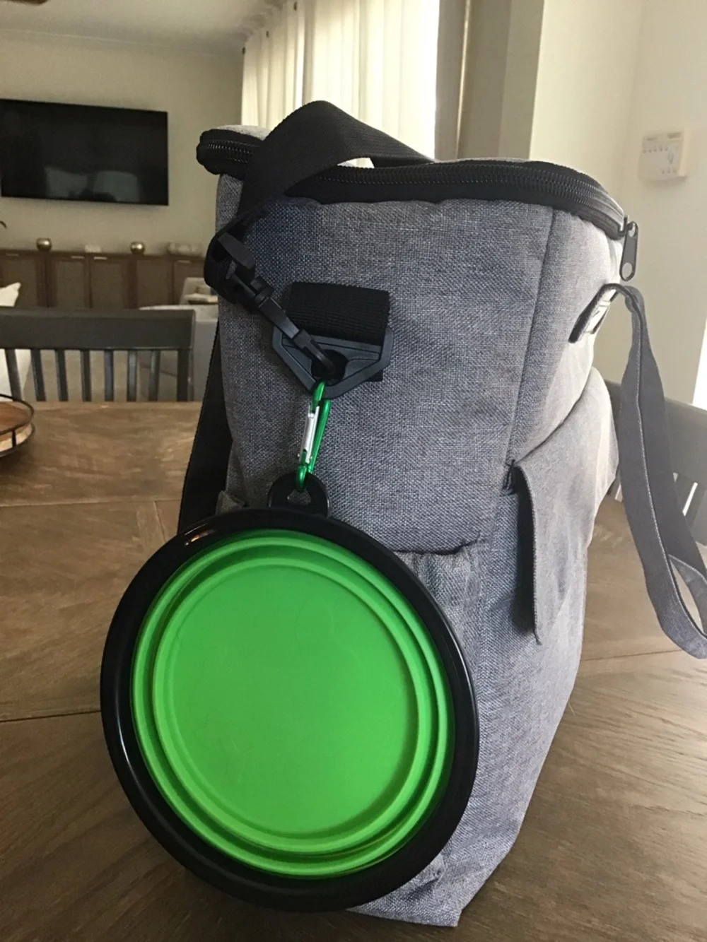 Modoker Dog/Cat Travel Bag, a grey weekend pet travel organizer tote.